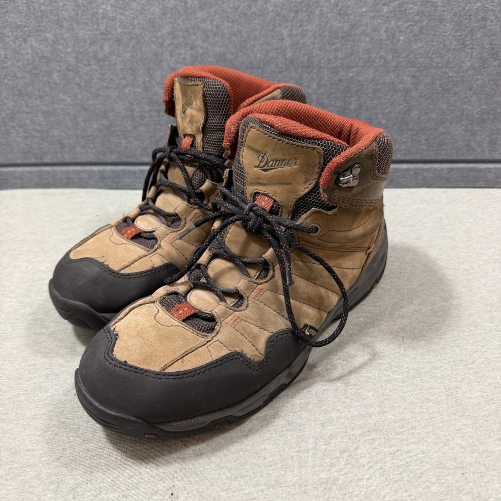 Danner Nobo Mid 6" Boots 10.5D Brown Red Leather Goretex‎ Hiking 42200 Mens